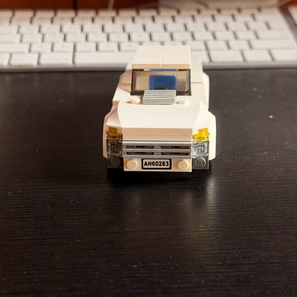 Lego White and Blue Building Block Car - Picture 4 of 7